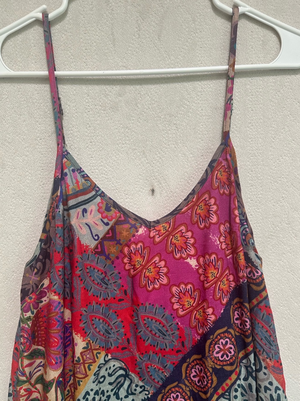 NATURAL LIFE Gracie Slip Maxi Dress Boho Blooms Patchwork Multicolor Sz M - Picture 6 of 16